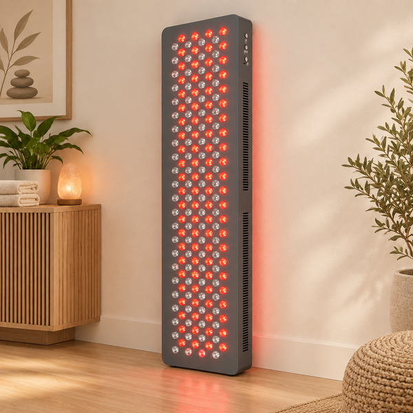 Full Body Red Light Therapy Panel, 200 Leds, 660Nm Red & 850Nm Near-Infrared Light, Built-In Timer, Door Hanging Kit