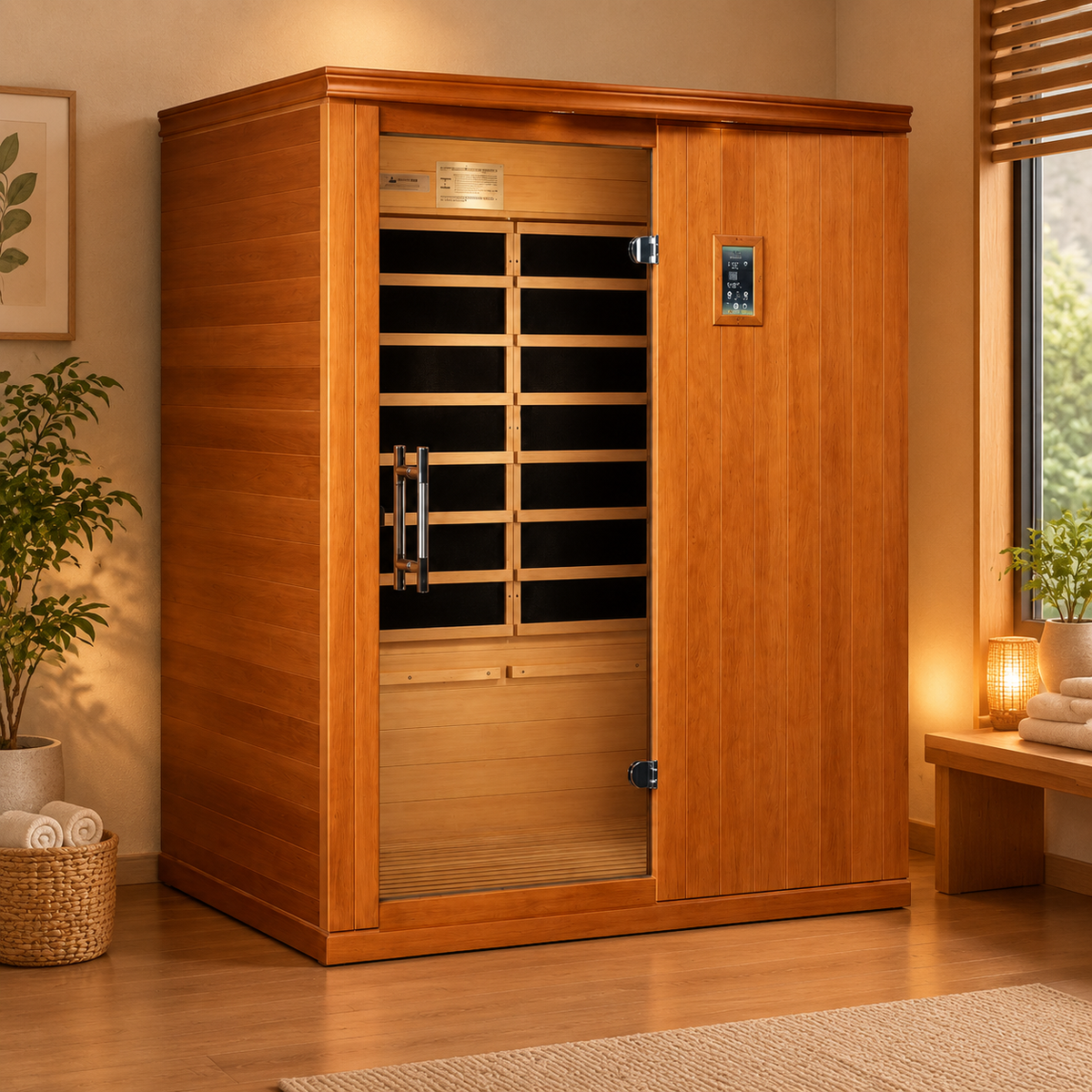 3 Person Low EMF Infrared Lighting Home Sauna — product view 14